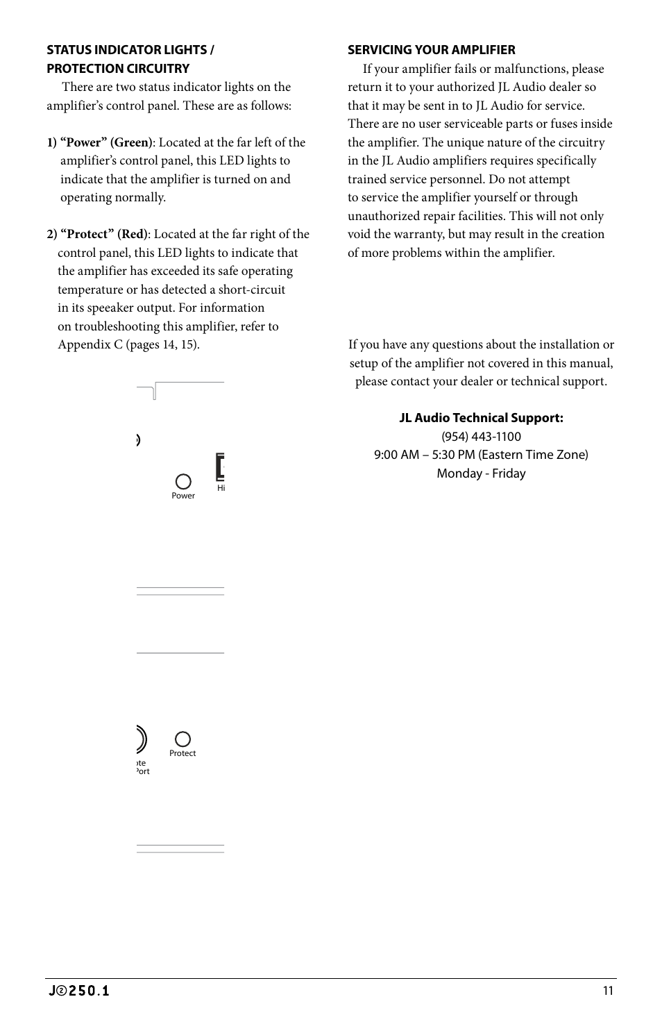 JL Audio J2250.1 User Manual | Page 11 / 20
