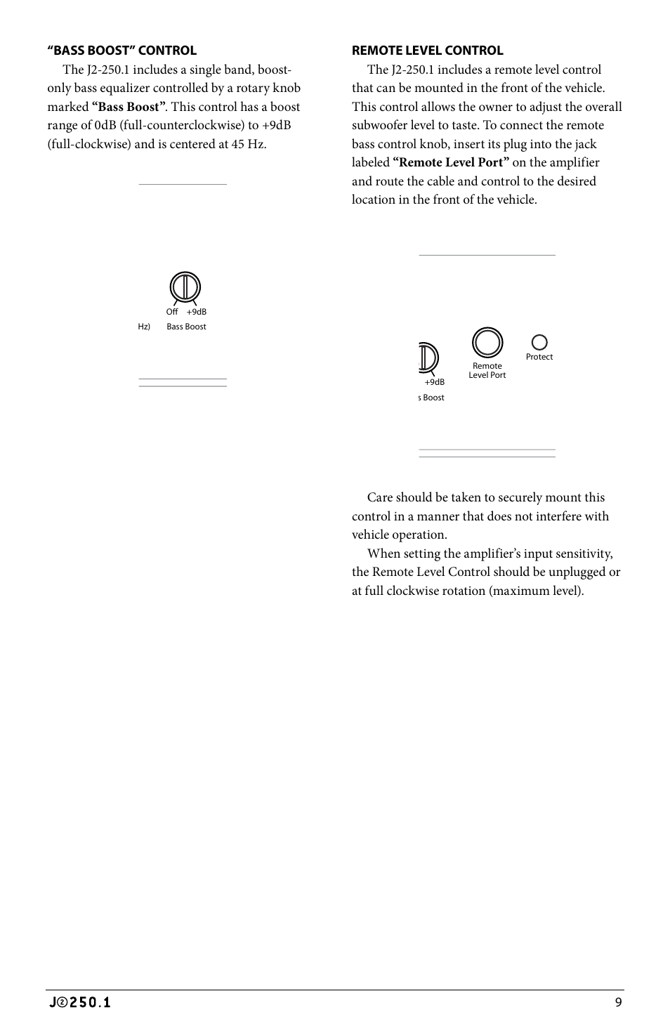 JL Audio J2250.1 User Manual | Page 9 / 20
