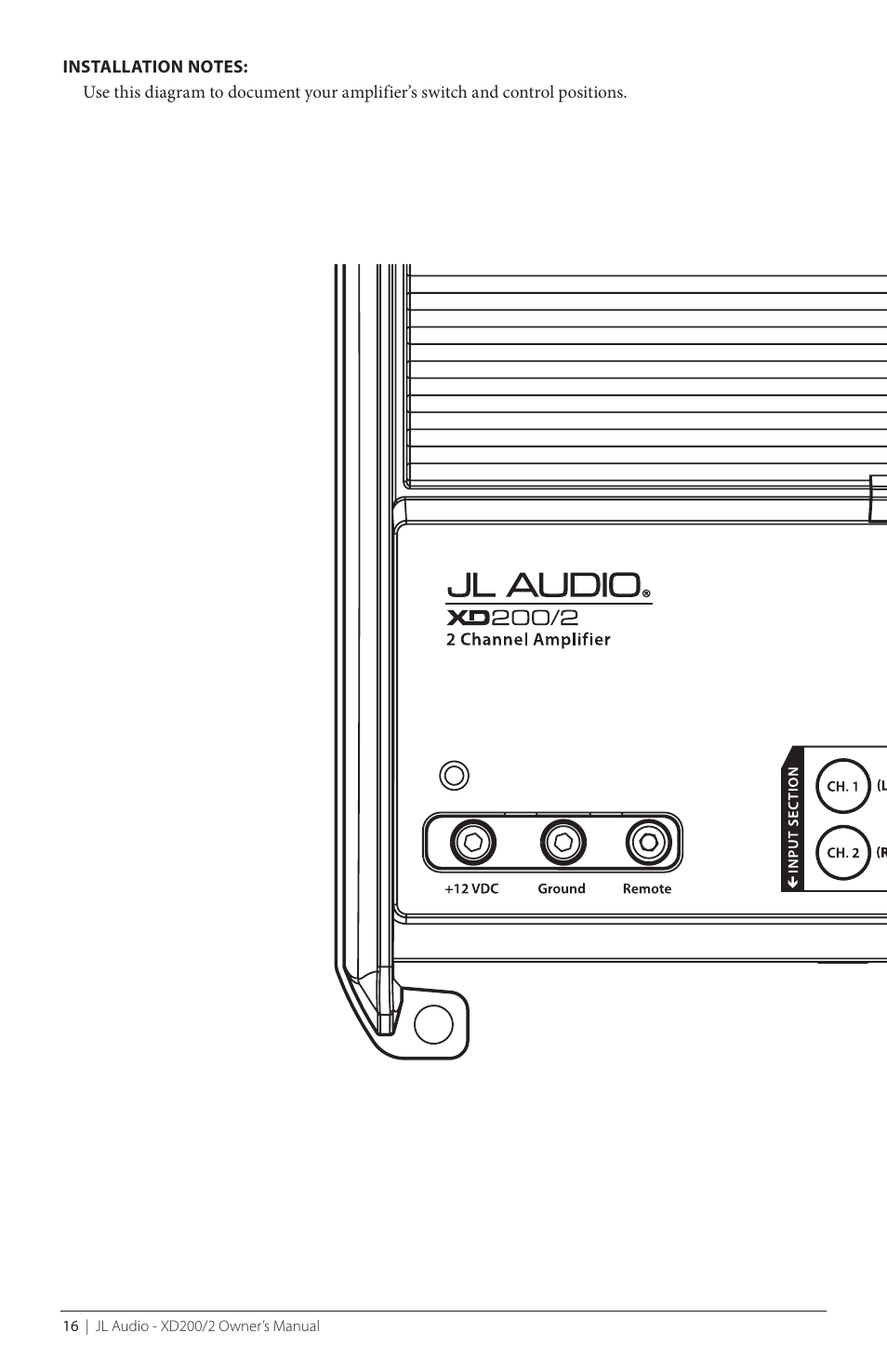 JL Audio XD200/2 User Manual | Page 16 / 20