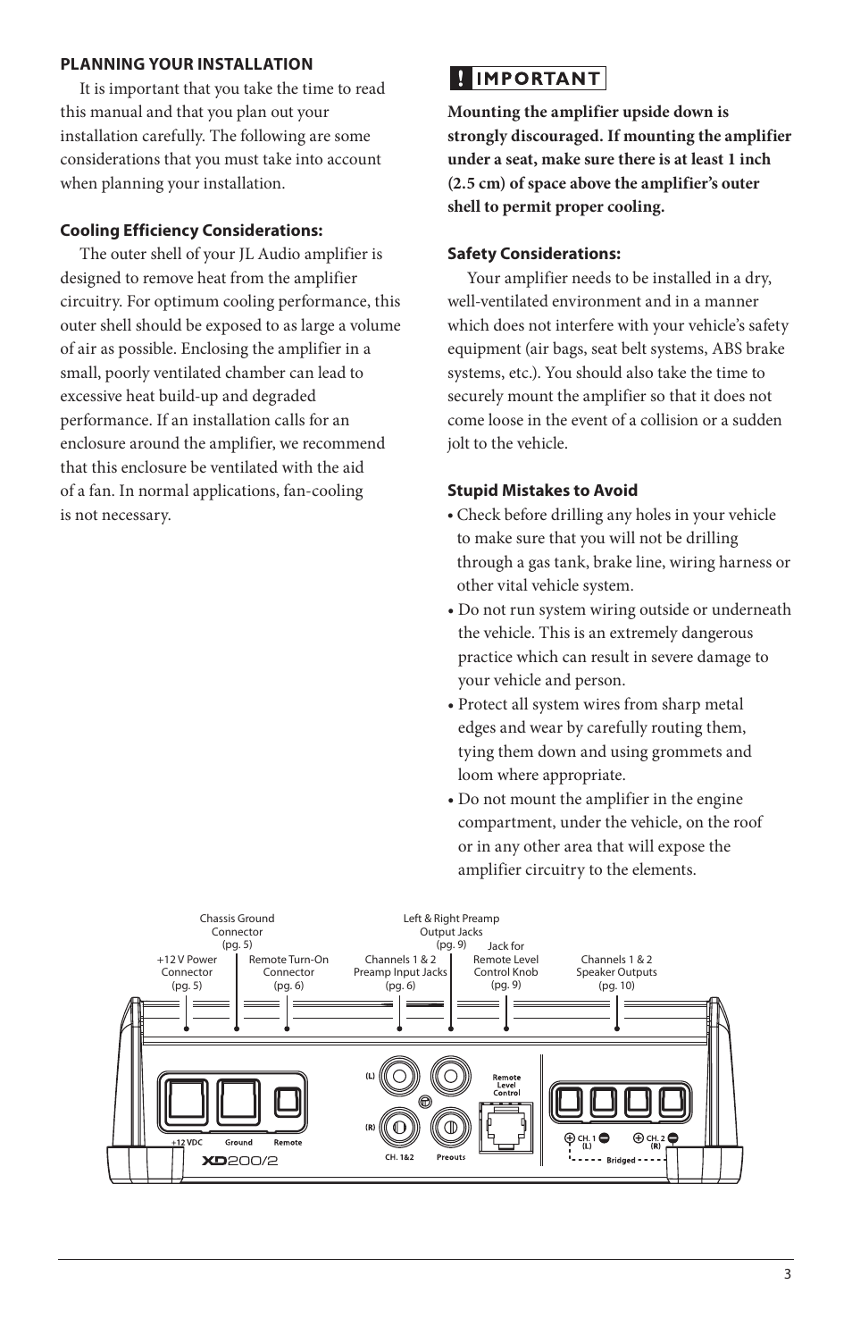 JL Audio XD200/2 User Manual | Page 3 / 20