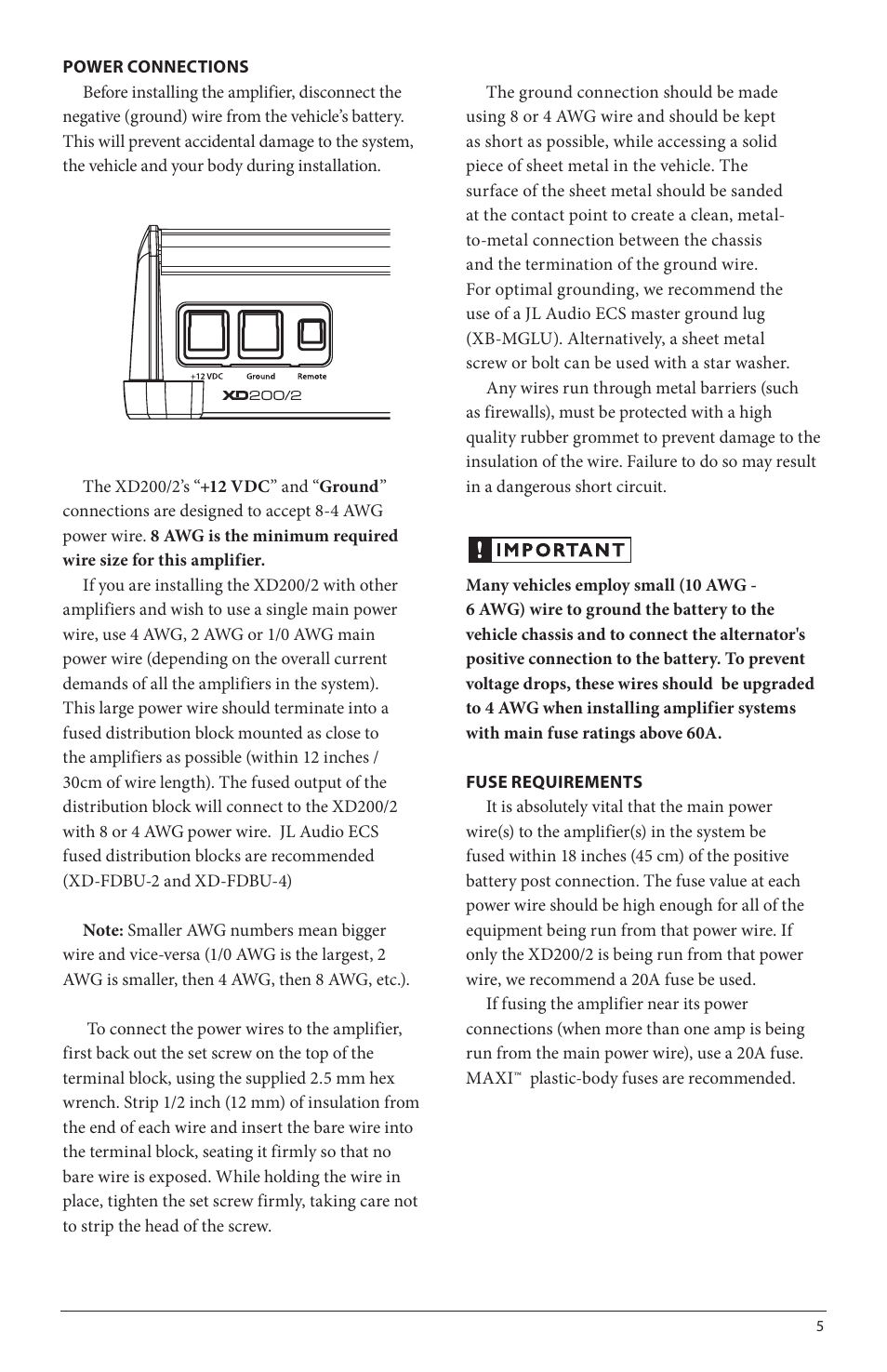 JL Audio XD200/2 User Manual | Page 5 / 20