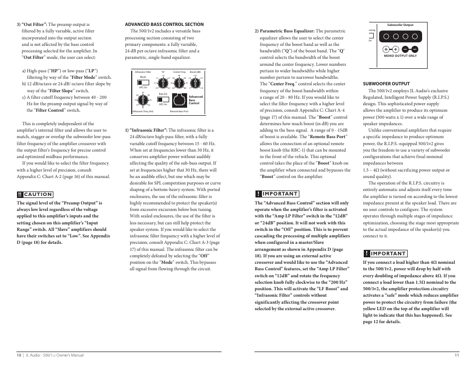 Important | JL Audio 500/1v2 User Manual | Page 6 / 13