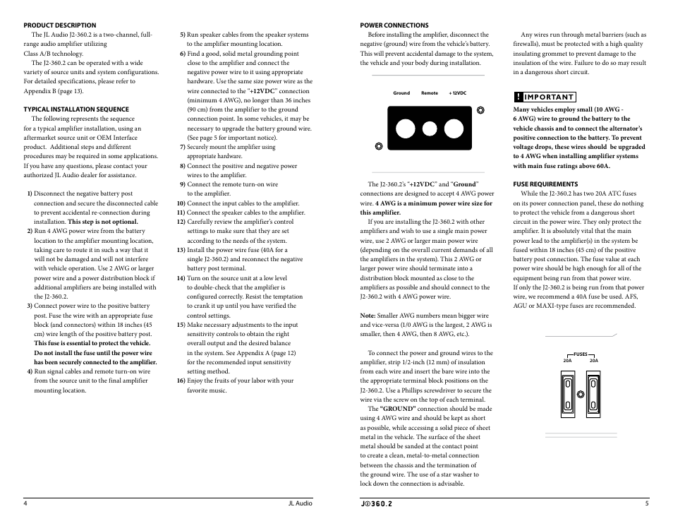 JL Audio J2360.2 User Manual | Page 3 / 11