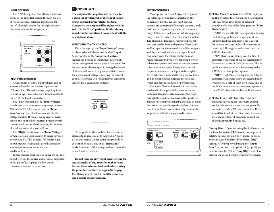 JL Audio A2150 User Manual | Page 4 / 11