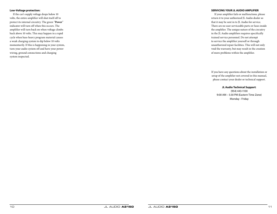 JL Audio A2150 User Manual | Page 6 / 11