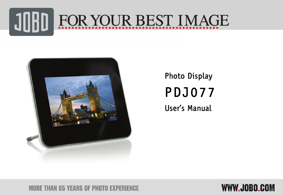 JOBO Photo Display PDJ077 User Manual | 23 pages
