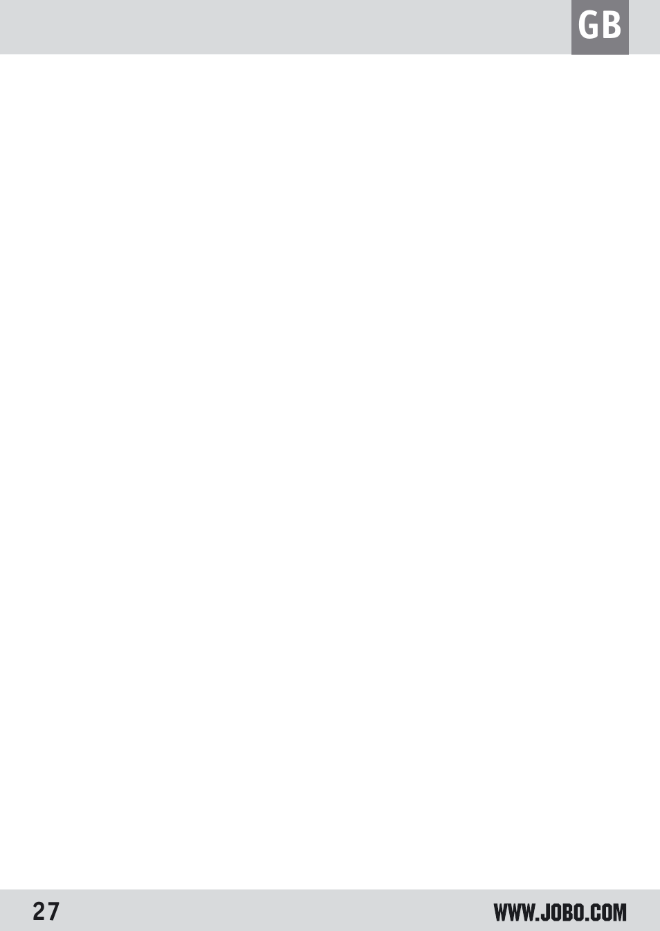 JOBO Spectator GSP040 User Manual | Page 27 / 28