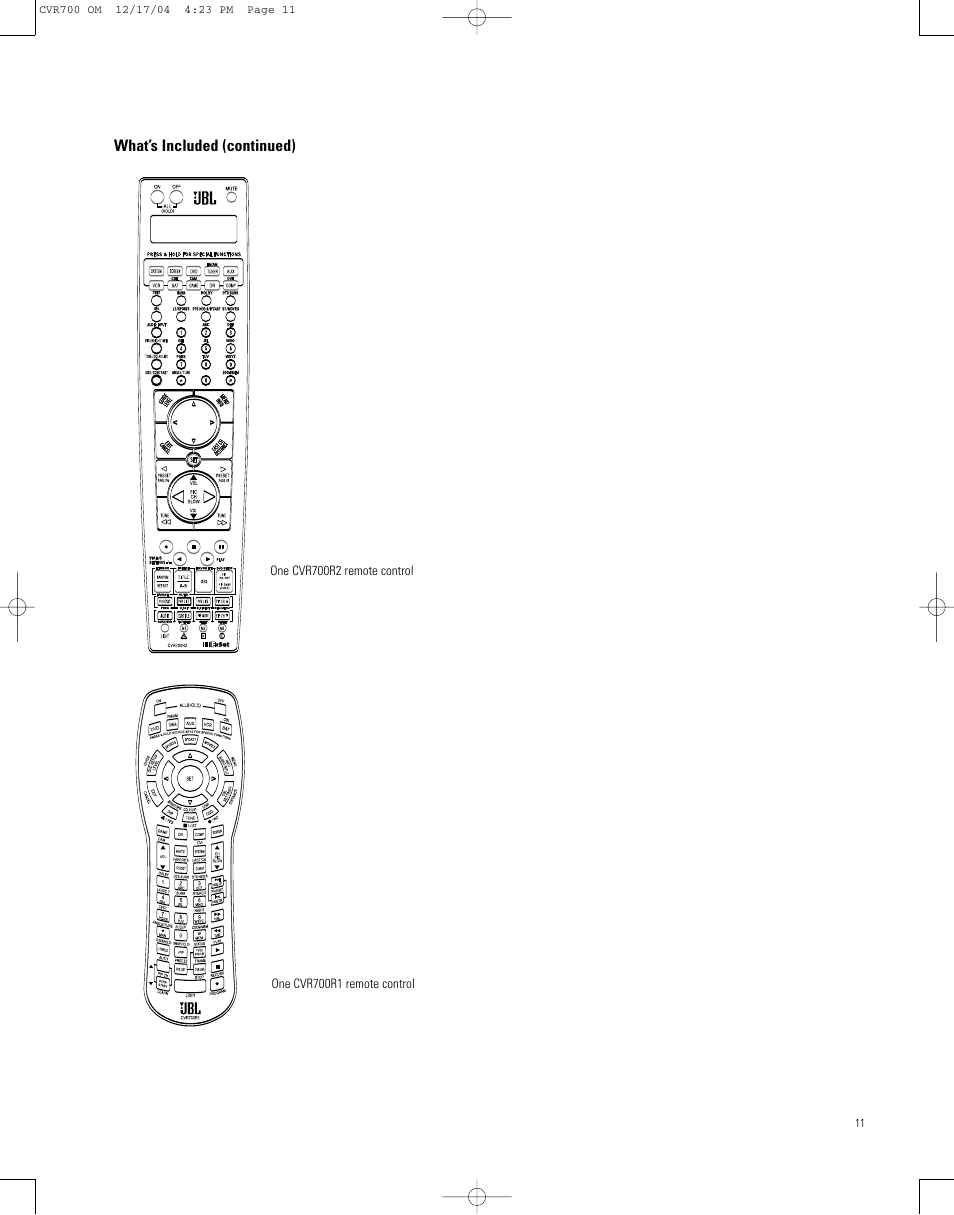 JBL CVPD50 User Manual | Page 11 / 116