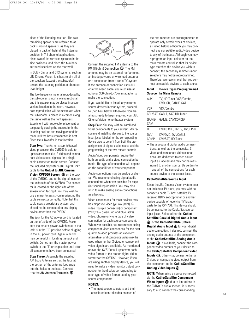 JBL CVPD50 User Manual | Page 43 / 116