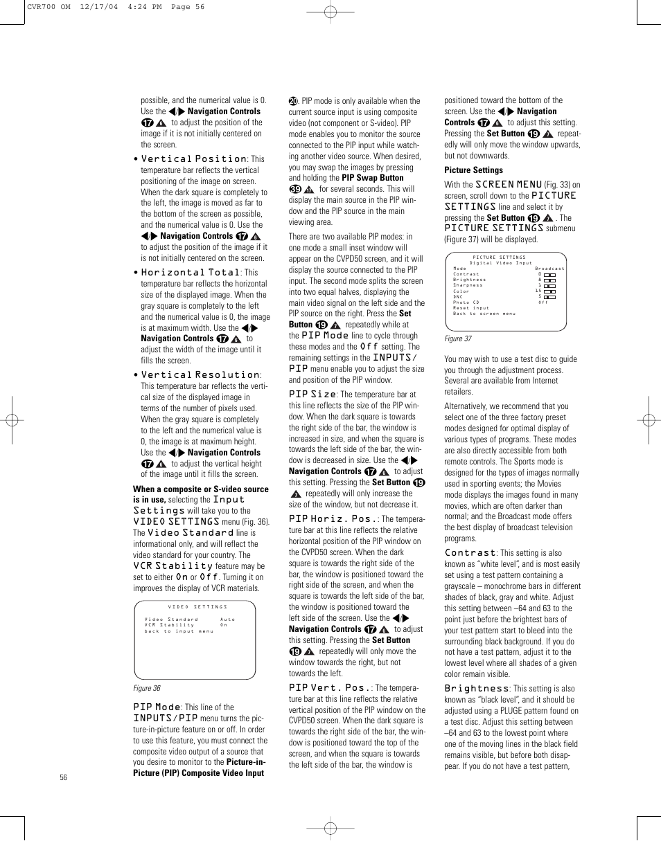 Possible, and the numerical value is 0. use the | JBL CVPD50 User Manual | Page 56 / 116