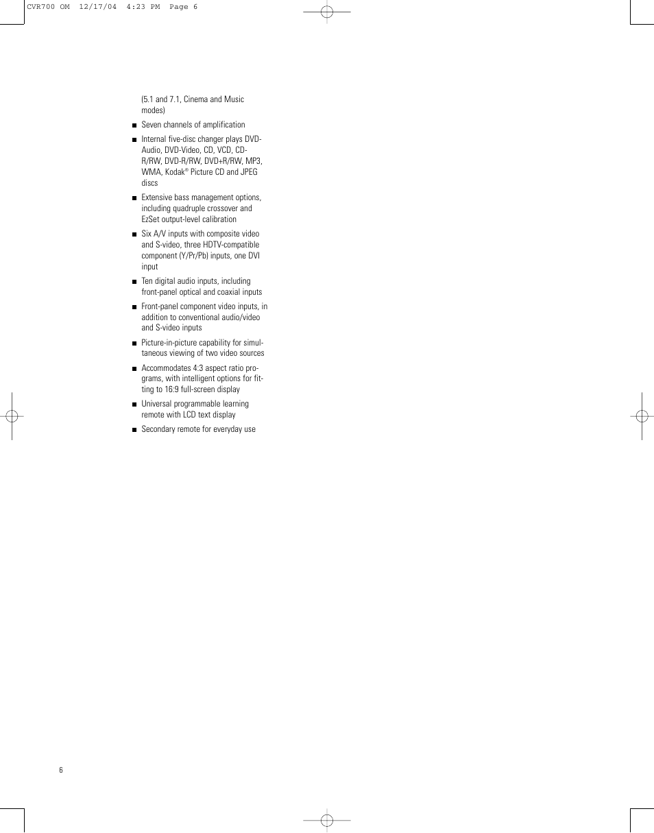 JBL CVPD50 User Manual | Page 6 / 116