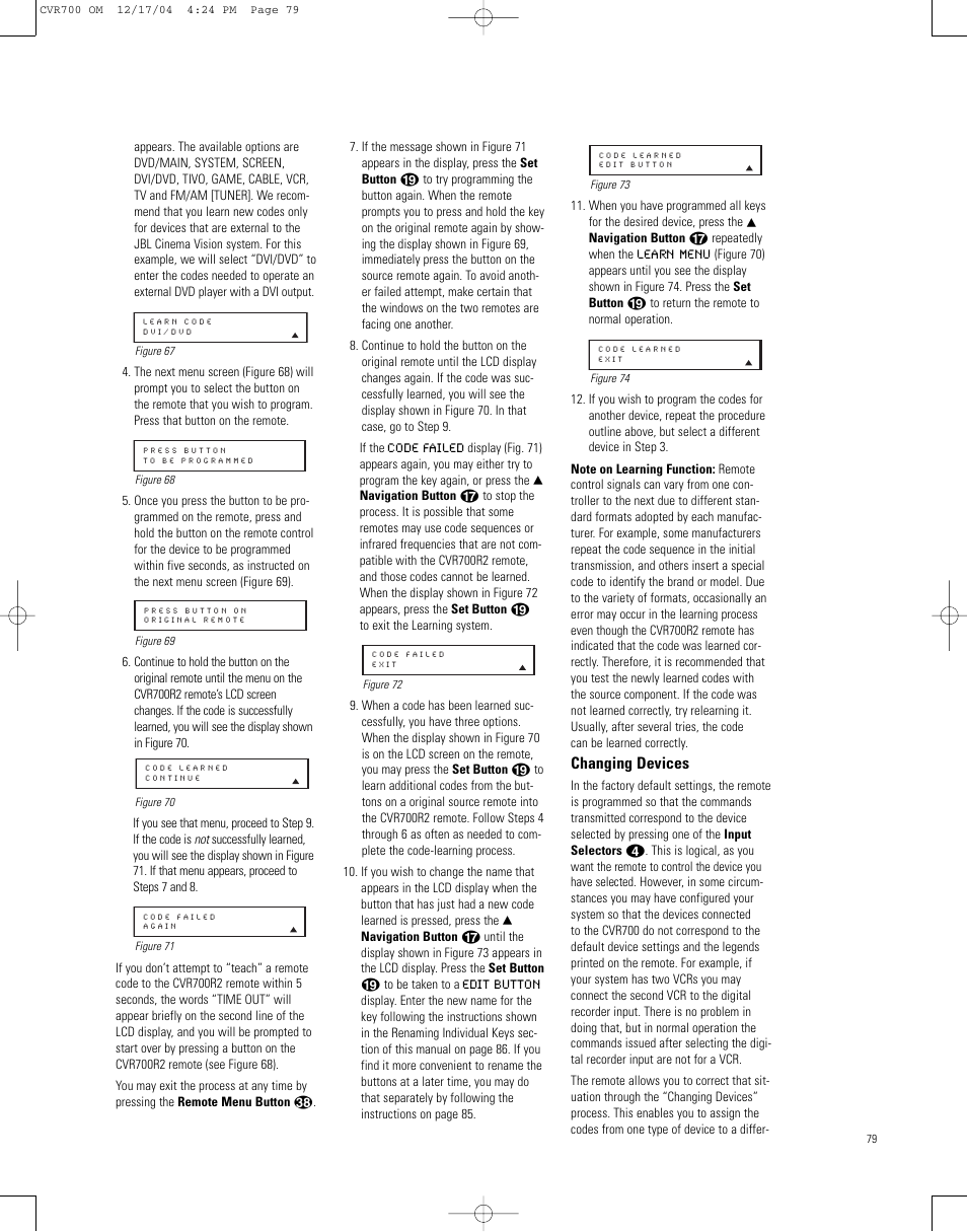 JBL CVPD50 User Manual | Page 79 / 116