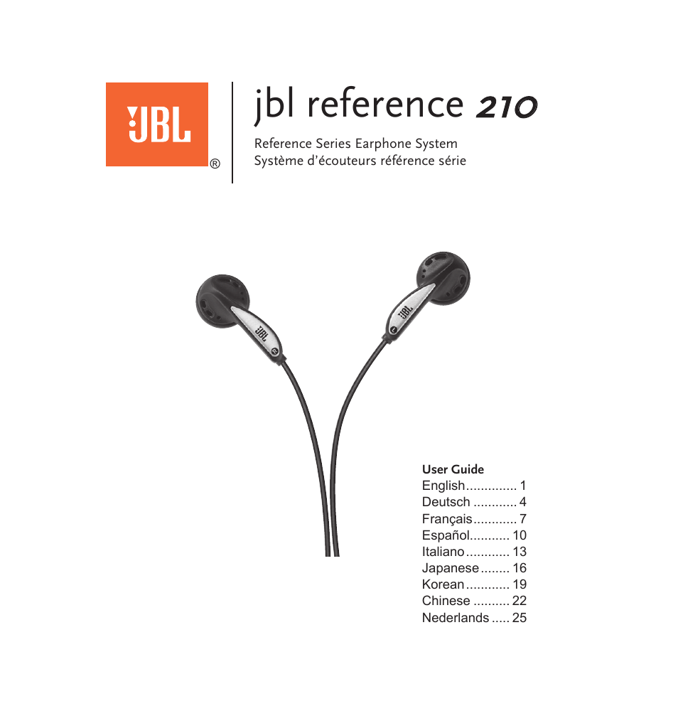 JBL 210 User Manual | 29 pages