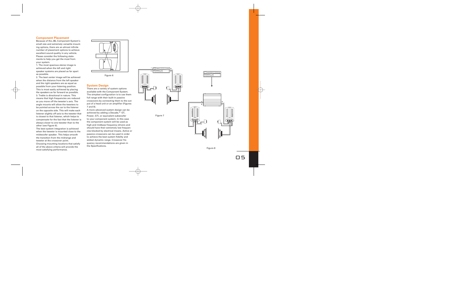 Component placement, System design | JBL Power P62c User Manual | Page 5 / 8