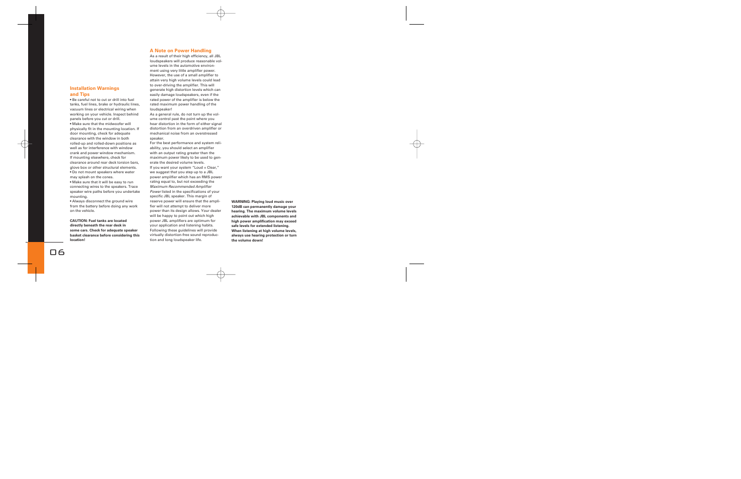 JBL Power P62c User Manual | Page 6 / 8