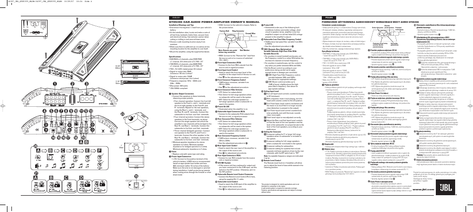 Lc 8 | JBL GTO5355OM User Manual | Page 2 / 4