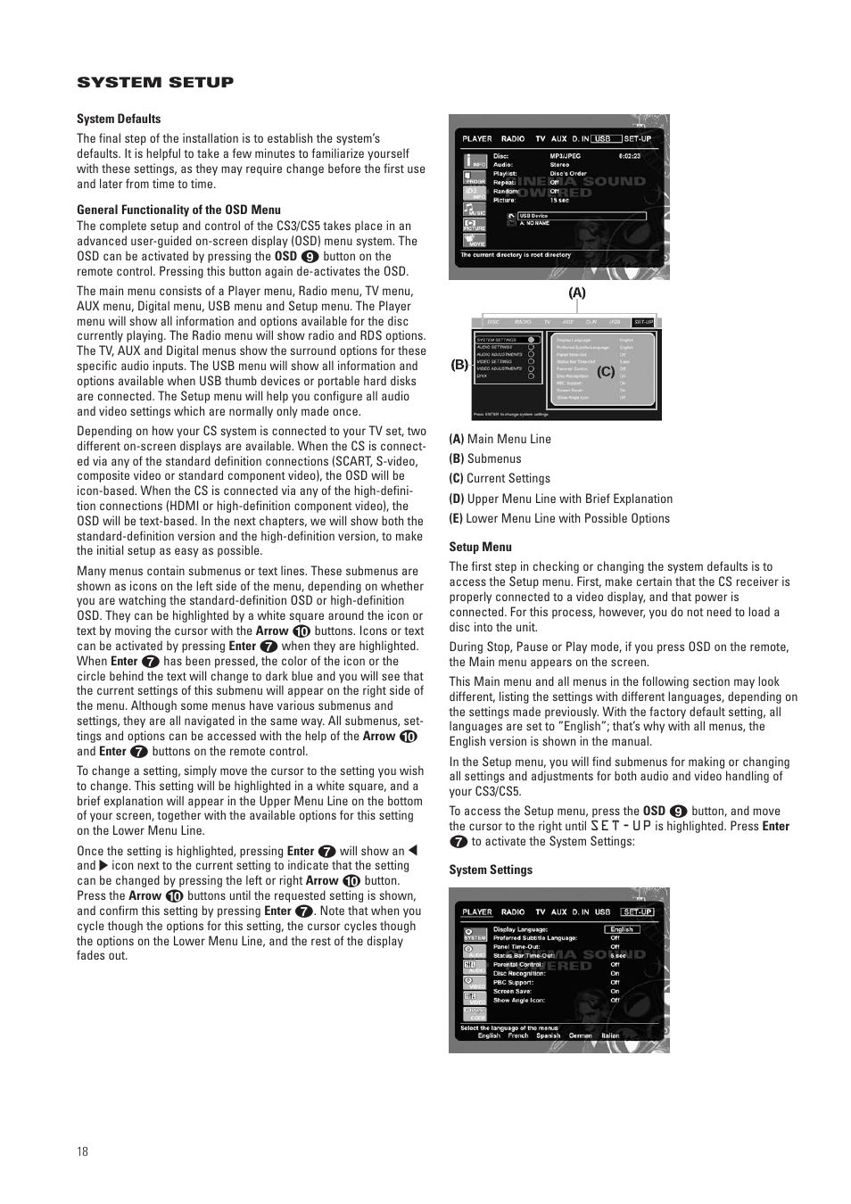 JBL CS3 User Manual | Page 18 / 36