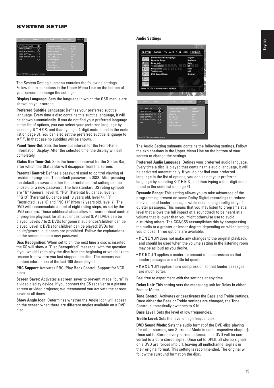 JBL CS3 User Manual | Page 19 / 36