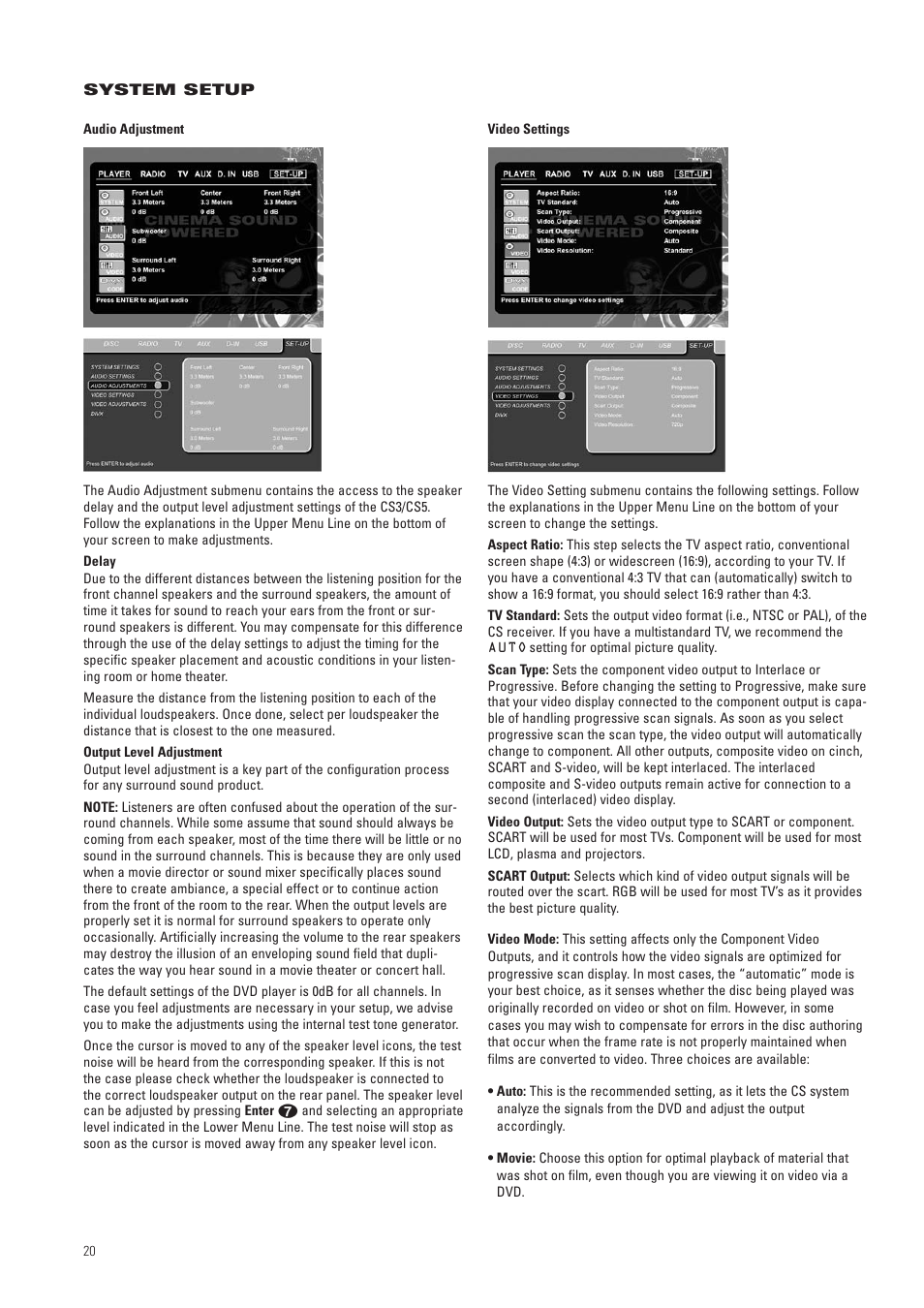 JBL CS3 User Manual | Page 20 / 36