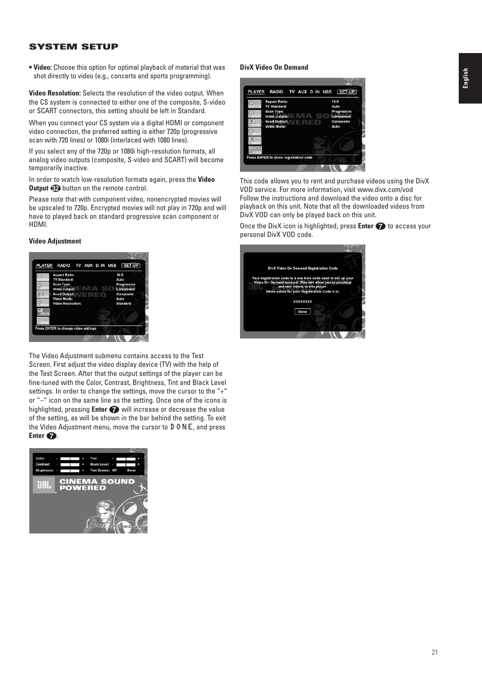 JBL CS3 User Manual | Page 21 / 36