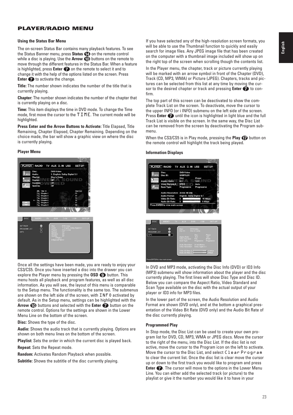 JBL CS3 User Manual | Page 23 / 36