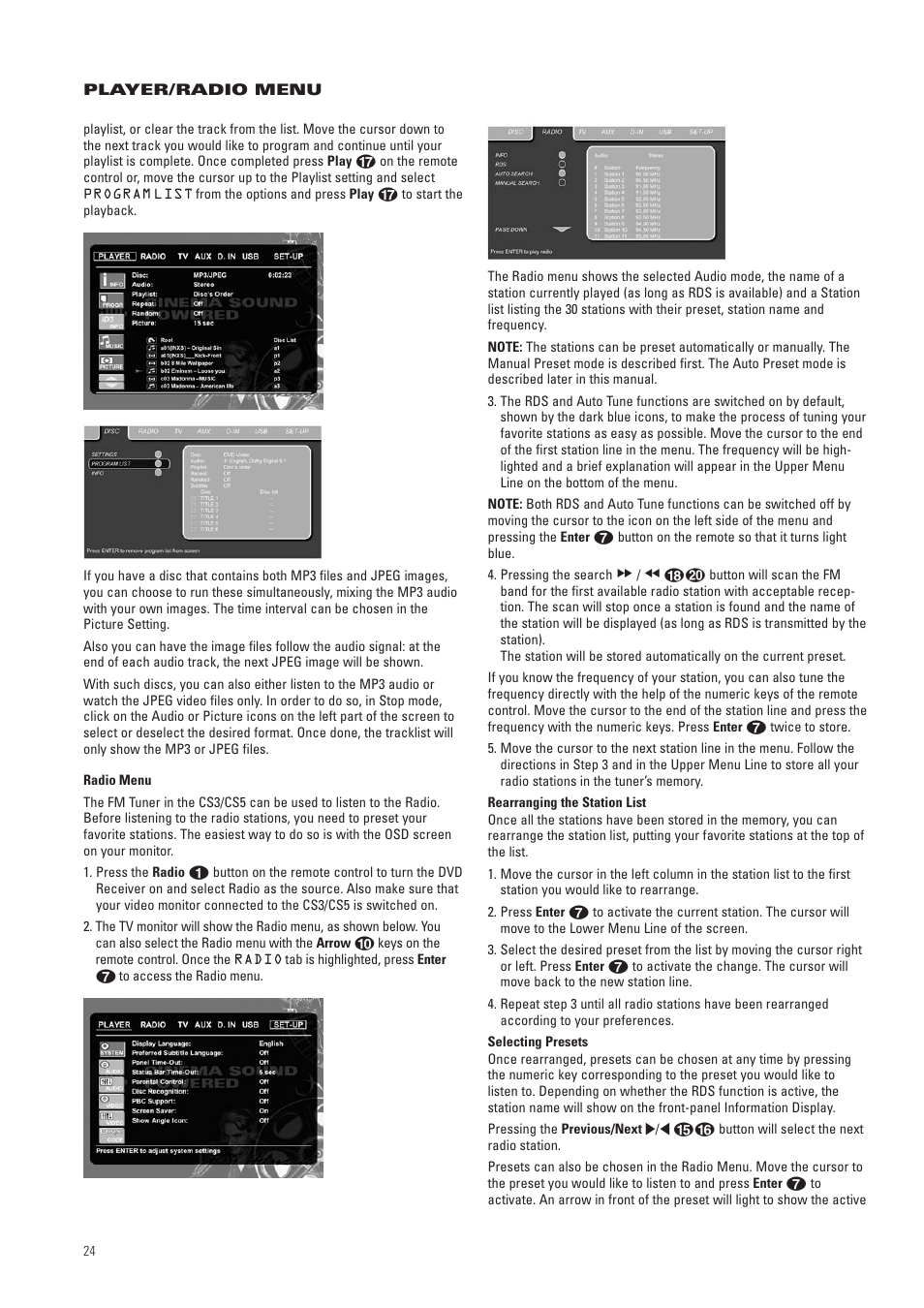 JBL CS3 User Manual | Page 24 / 36