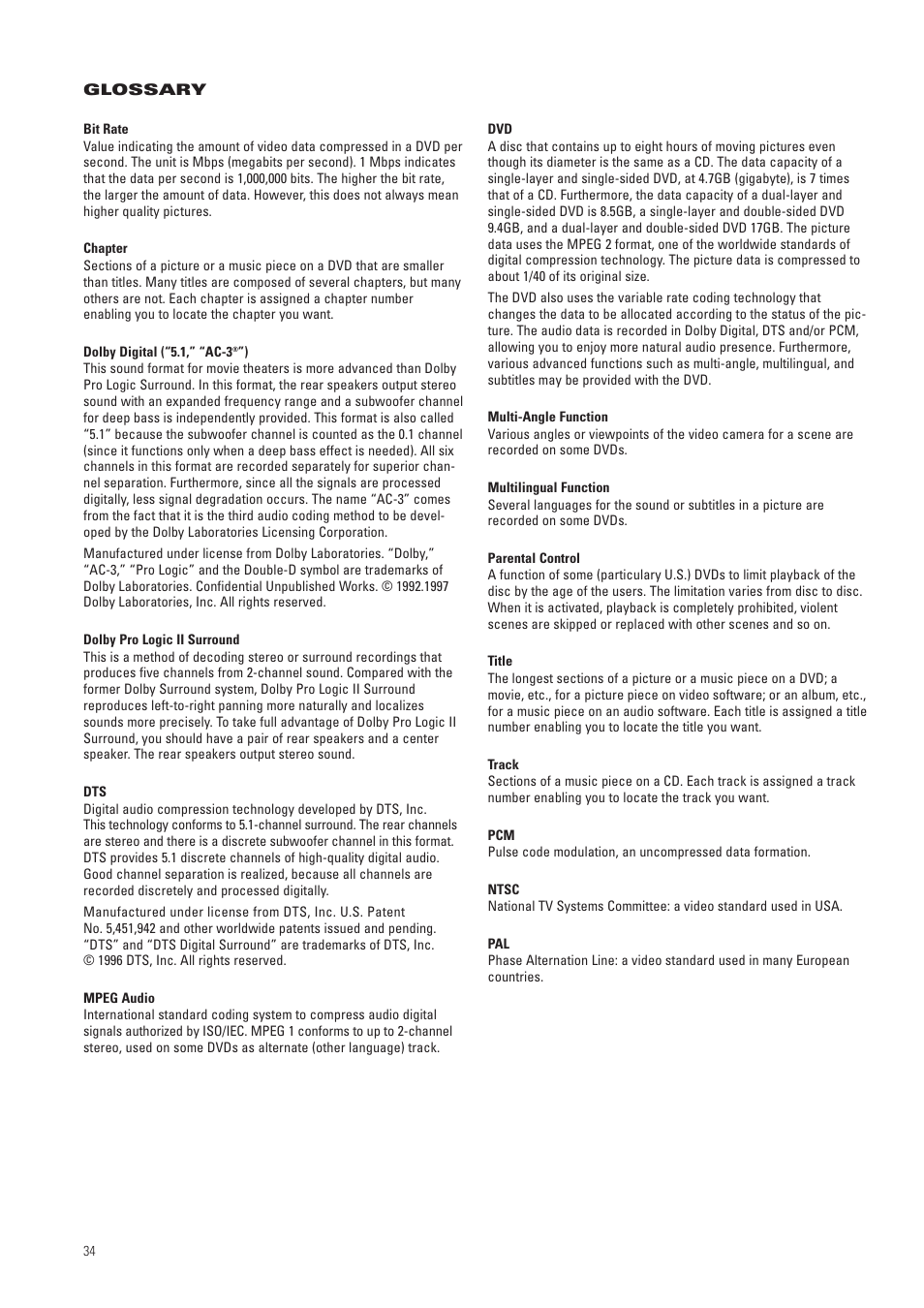 JBL CS3 User Manual | Page 34 / 36