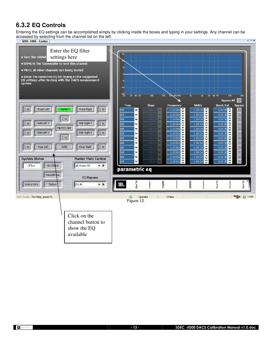 Eq controls | JBL SDEC-4000 User Manual | Page 13 / 24