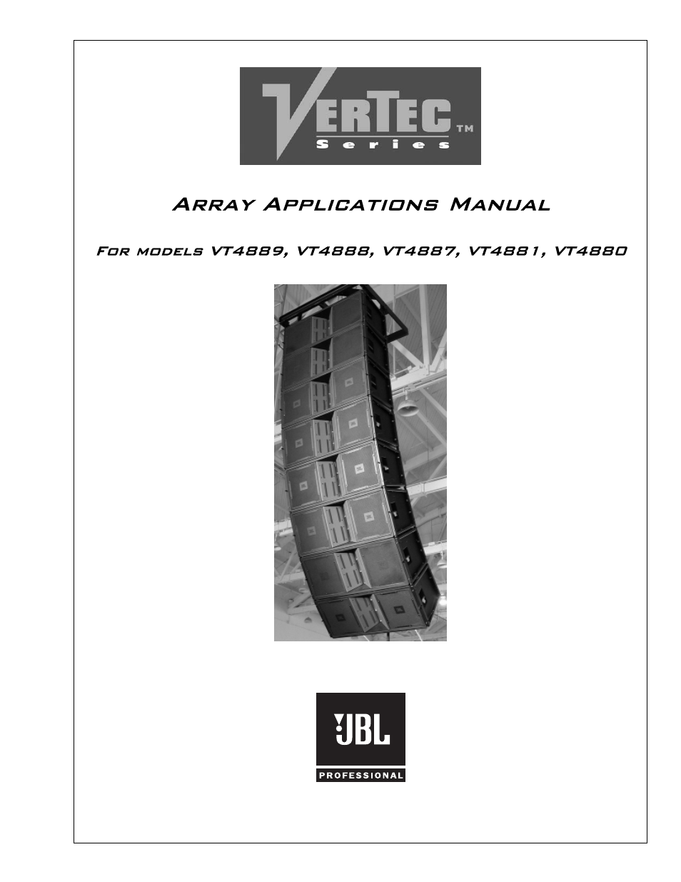 JBL Vertec Series VT4880 User Manual | 20 pages