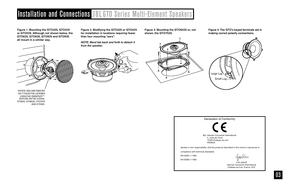 JBL GTO6425 User Manual | Page 3 / 4