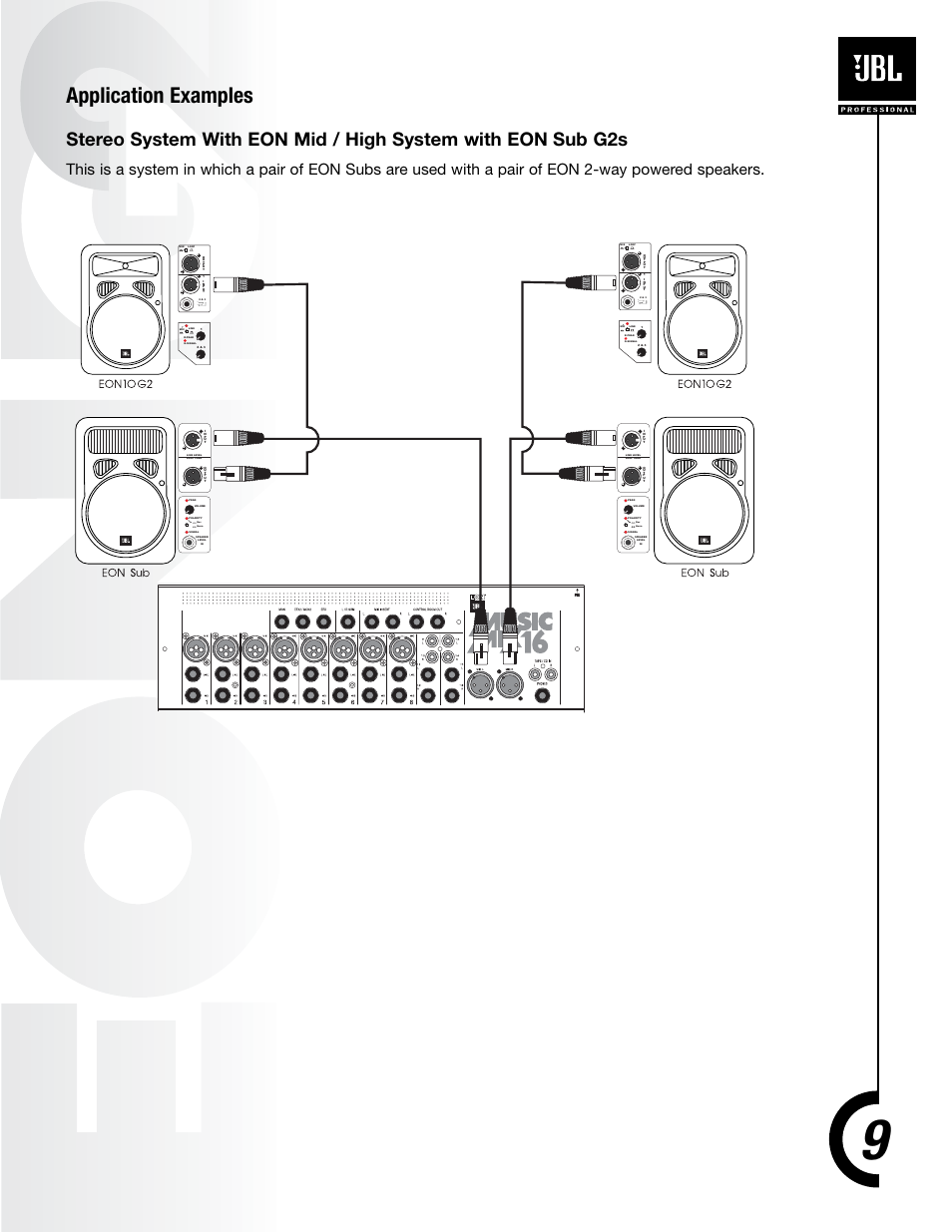 Application examples | JBL EON Sub G2 User Manual | Page 8 / 15