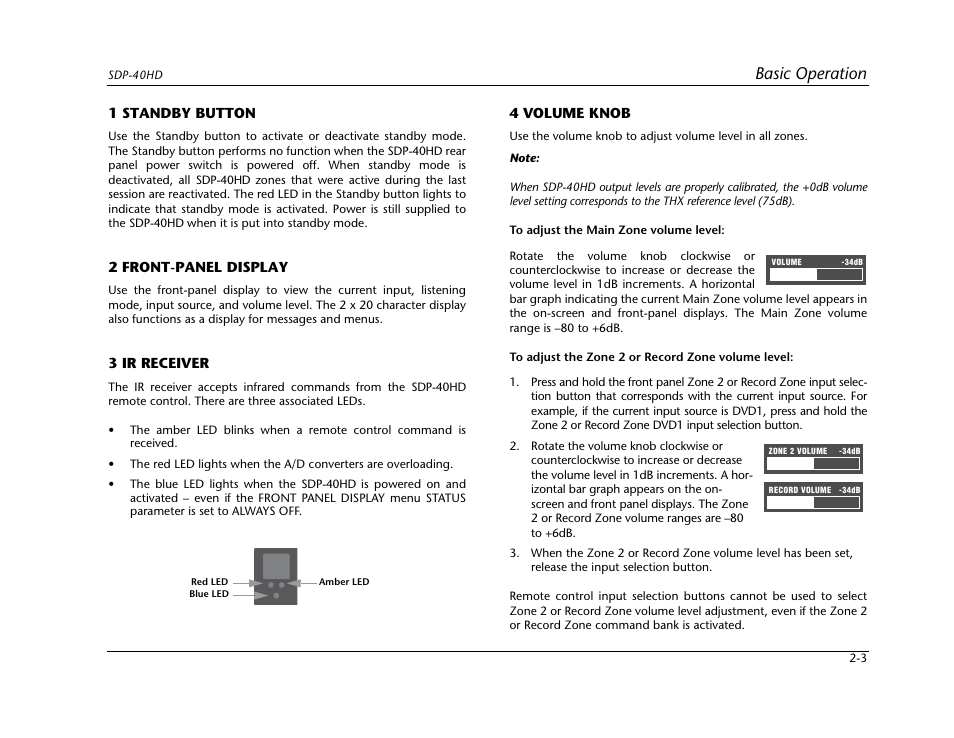 Basic operation | JBL SYNTHESIS SDP-40HD User Manual | Page 15 / 190