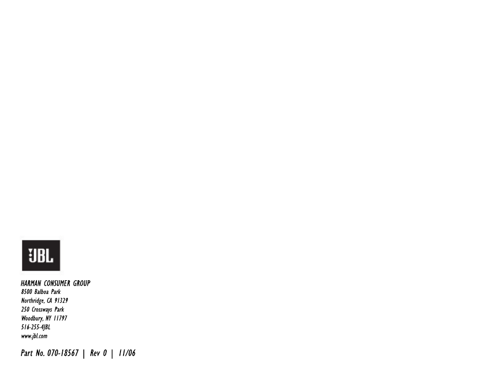 JBL SYNTHESIS SDP-40HD User Manual | Page 190 / 190