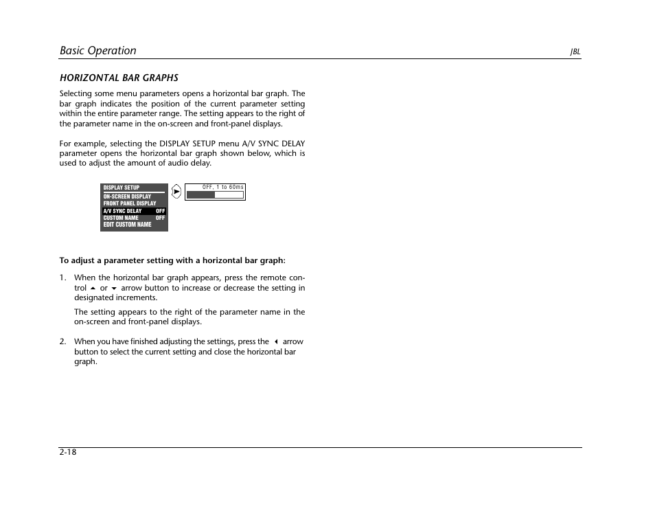 Basic operation | JBL SYNTHESIS SDP-40HD User Manual | Page 30 / 190