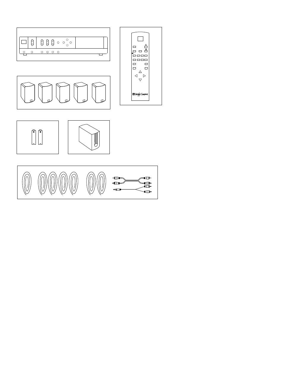 Included | JBL SIMPLY CINEMA ESC200 User Manual | Page 3 / 12