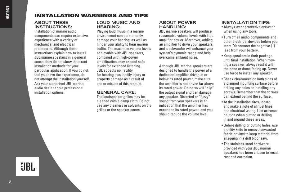 JBL MS6200 User Manual | Page 2 / 4