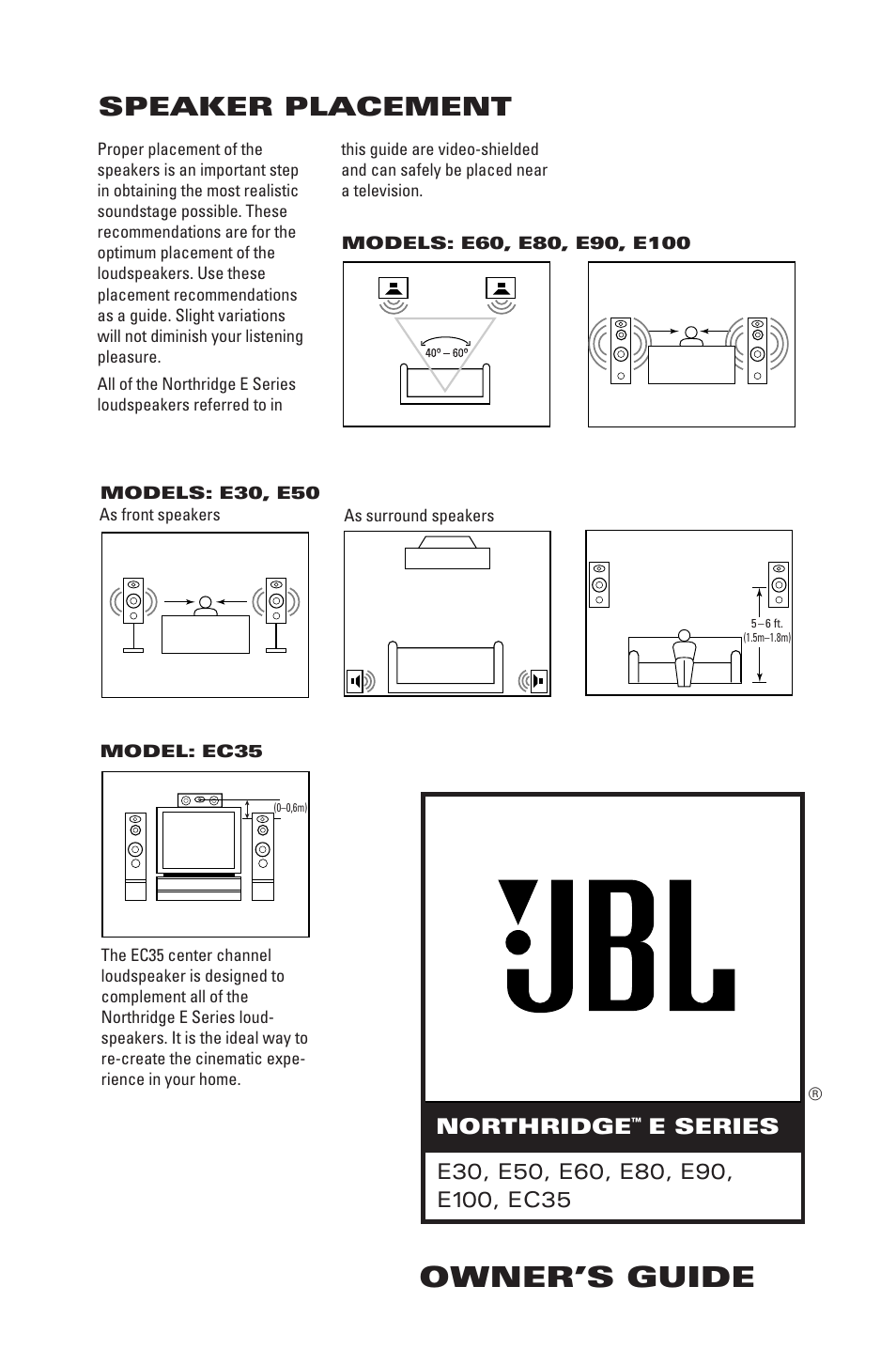 JBL E90 User Manual | 4 pages