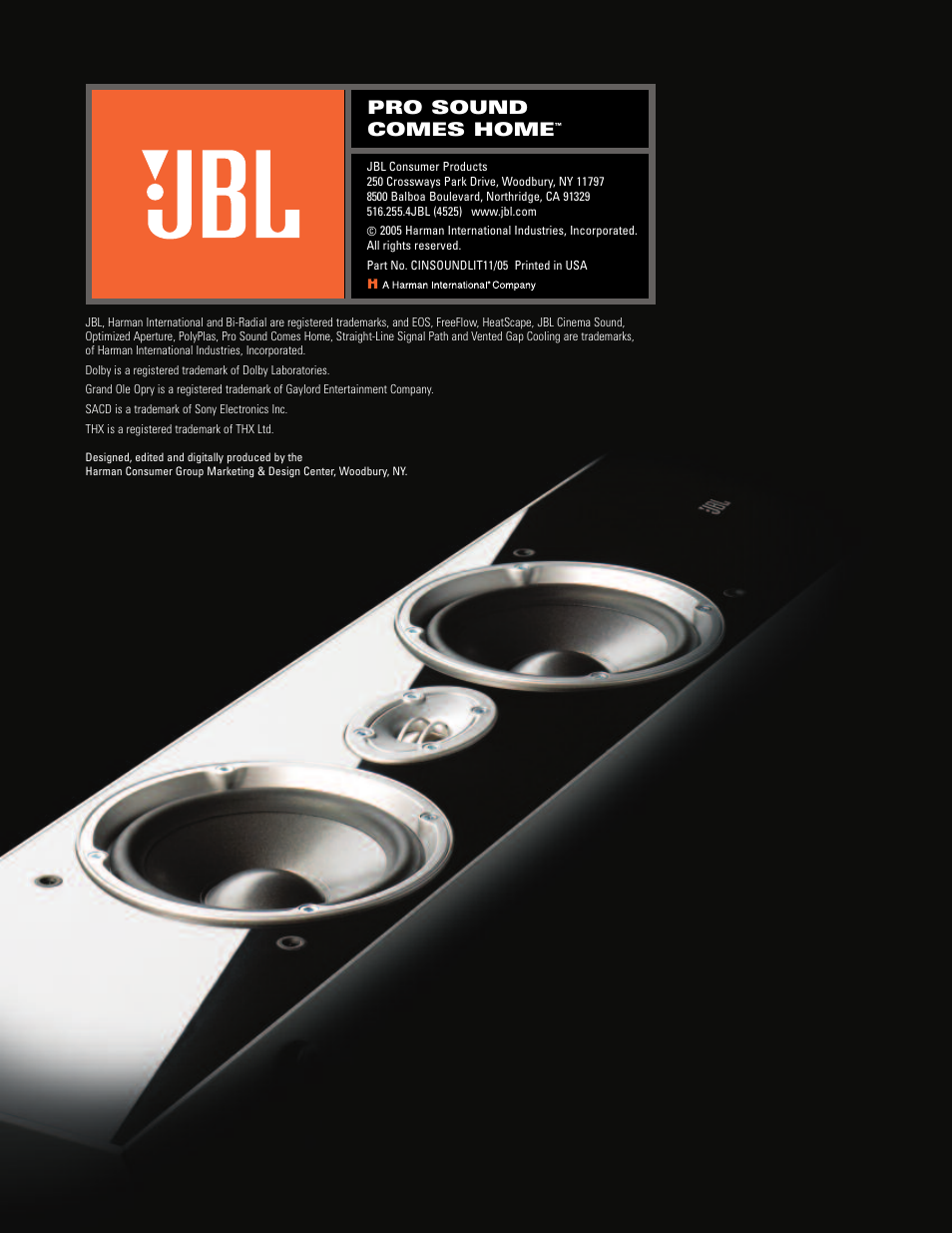 JBL CSC55 User Manual | Page 6 / 6