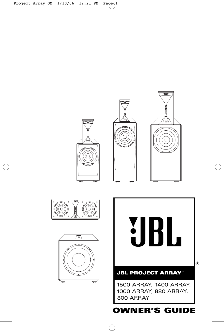 JBL 1000 ARRAY User Manual | 12 pages