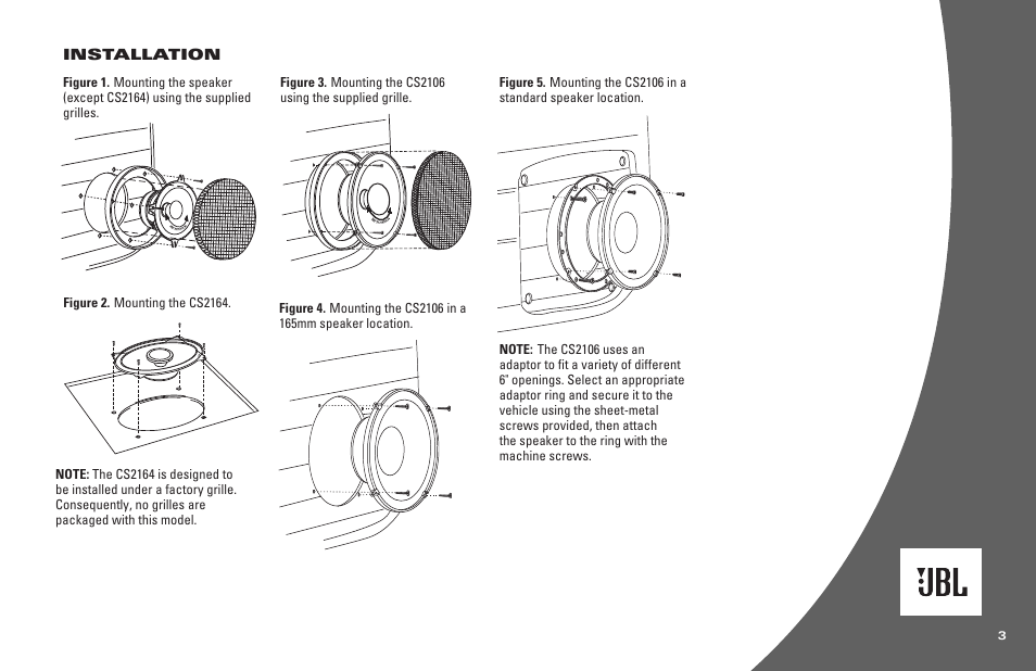 JBL CS2106 User Manual | Page 3 / 4