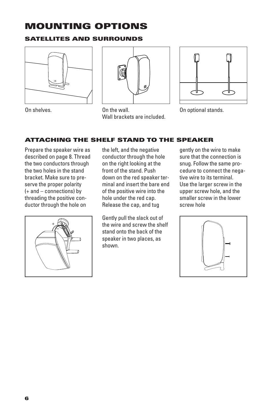 Mounting options | JBL SCS200.6/230 User Manual | Page 6 / 14