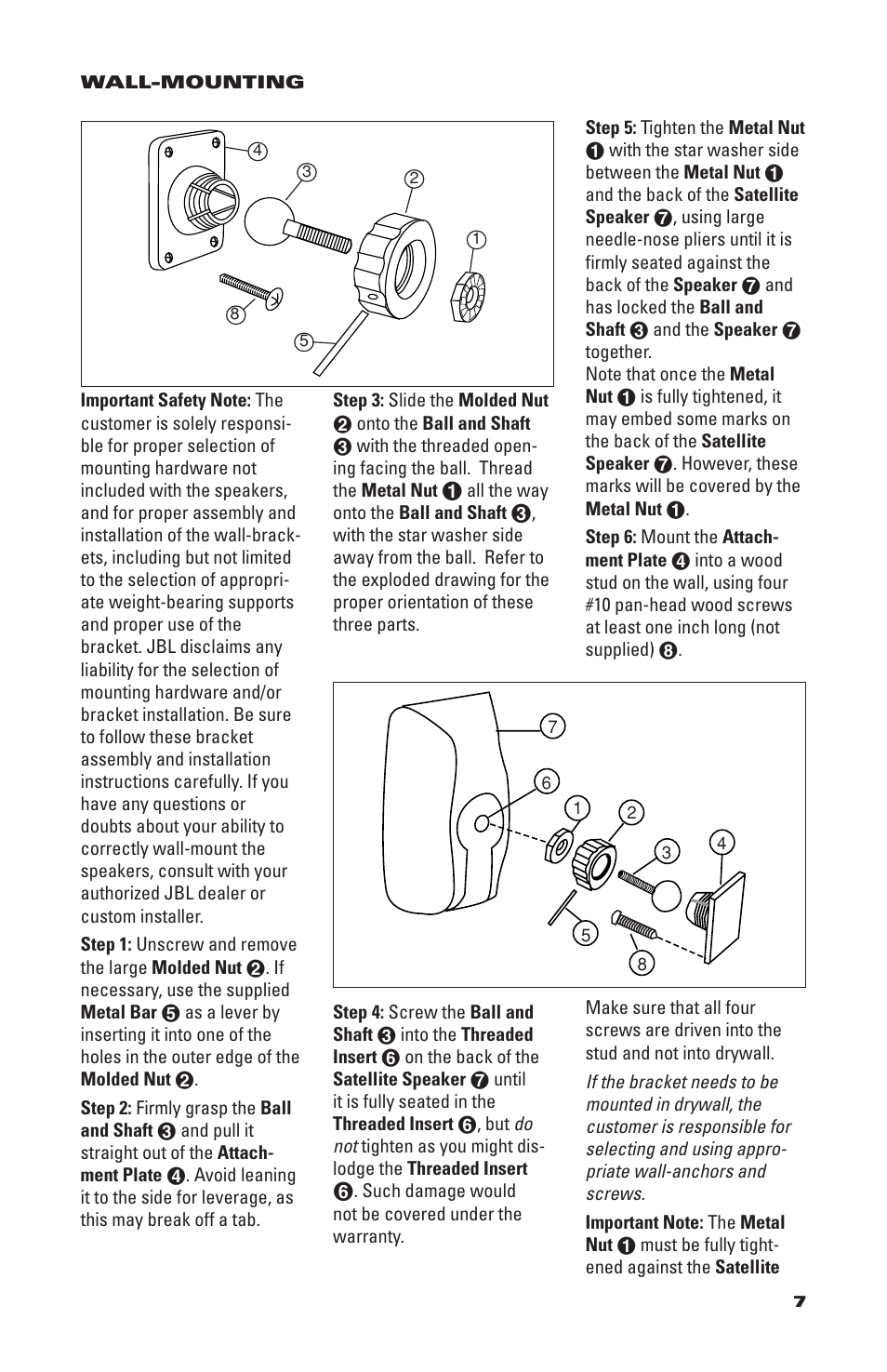 JBL SCS200.6/230 User Manual | Page 7 / 14