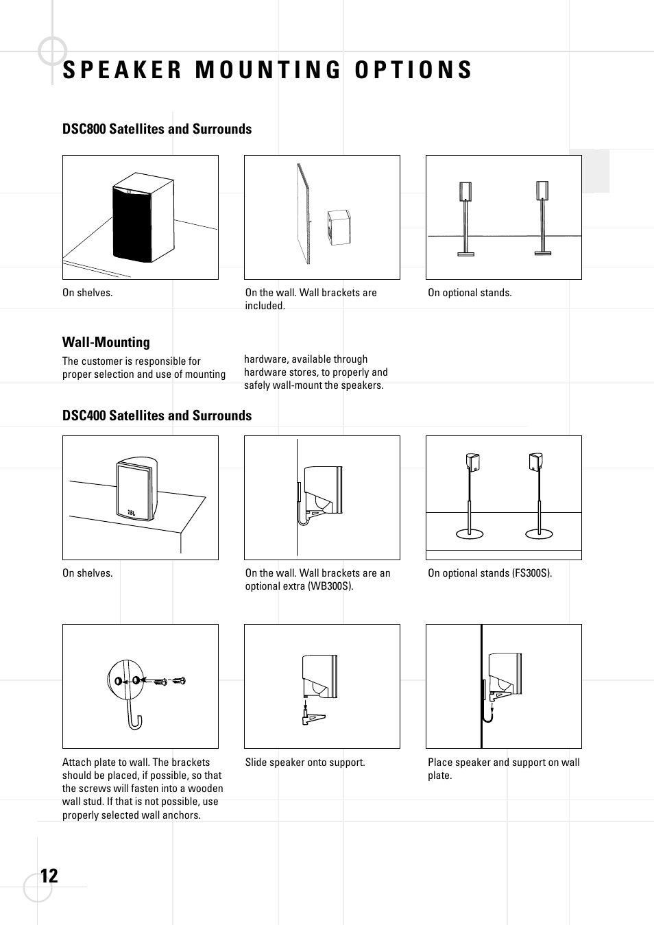 JBL DSC 800 User Manual | Page 14 / 50