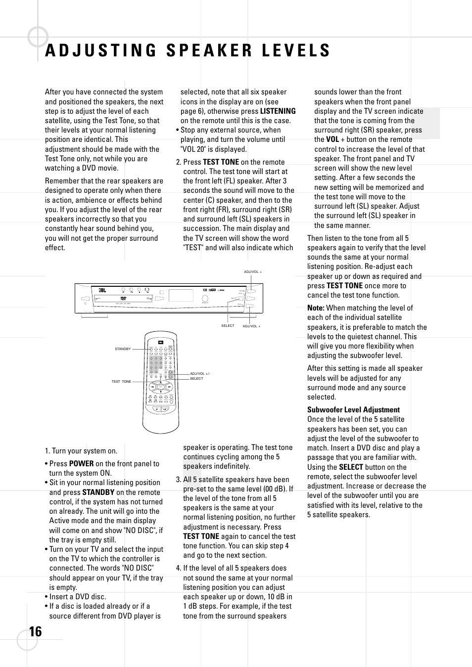 JBL DSC 800 User Manual | Page 18 / 50