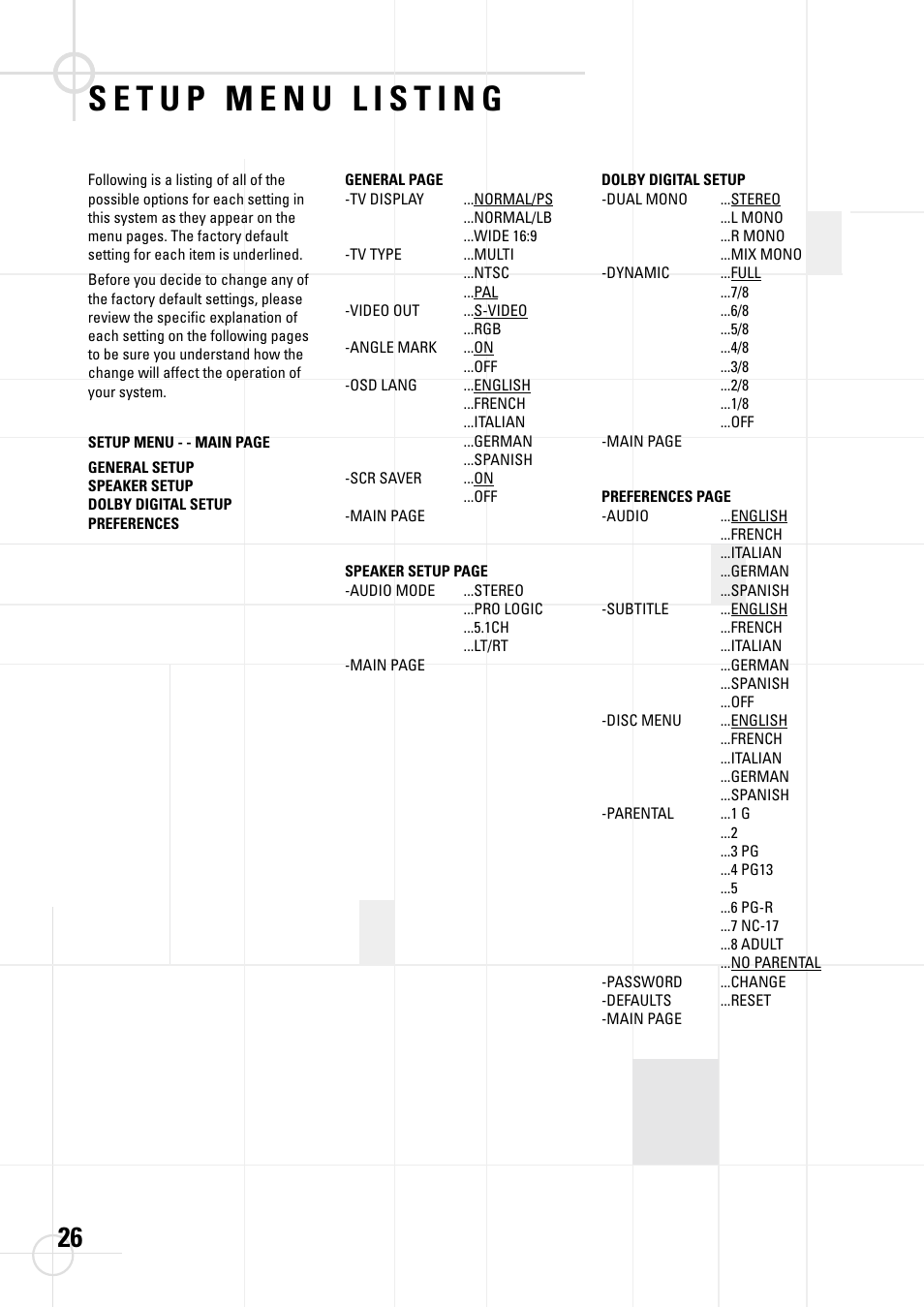 JBL DSC 800 User Manual | Page 28 / 50