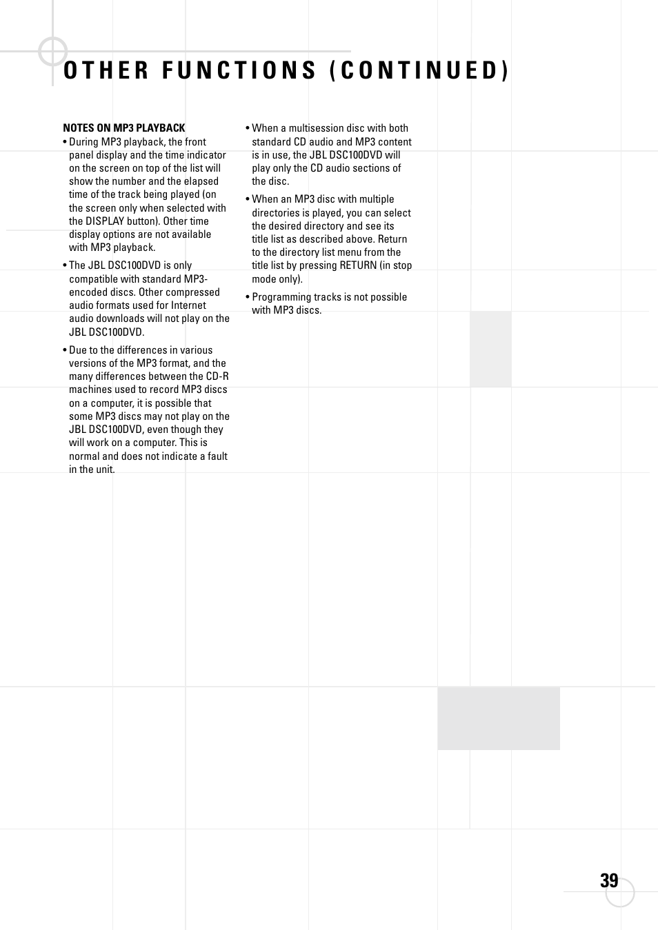 JBL DSC 800 User Manual | Page 41 / 50