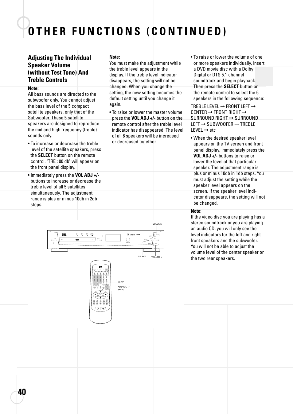 JBL DSC 800 User Manual | Page 42 / 50