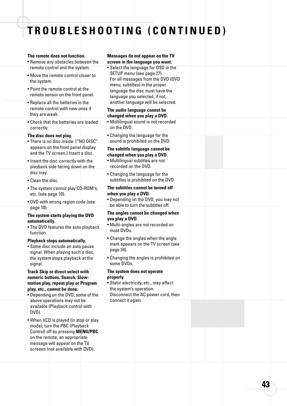 JBL DSC 800 User Manual | Page 45 / 50