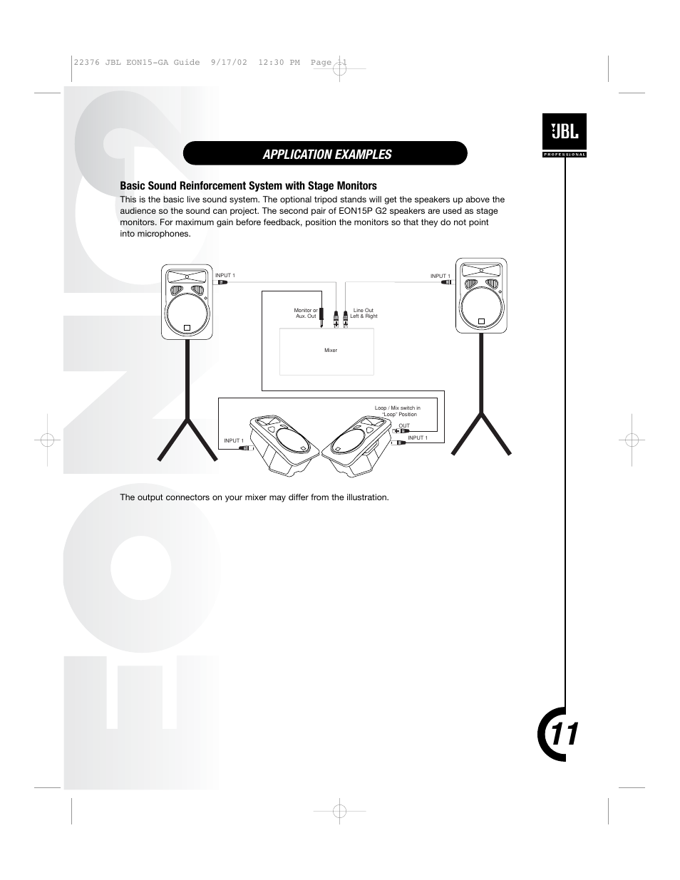 Application examples | JBL EON15 User Manual | Page 10 / 23