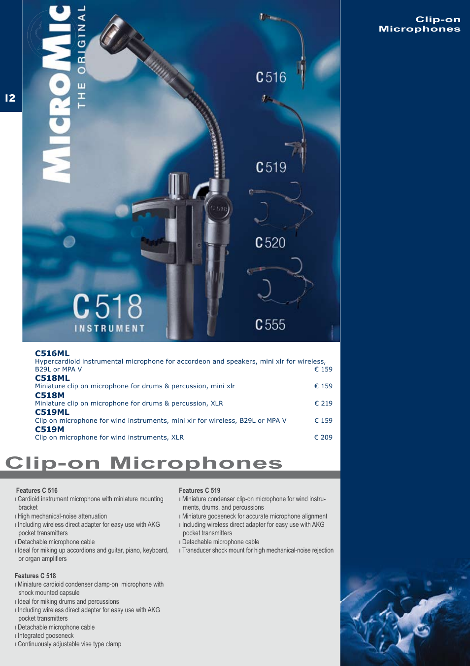 Clip-on microphones | JBL C414B-XLII+H85 User Manual | Page 12 / 52